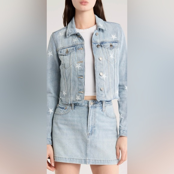 pistola Jackets & Blazers - Pistola Brando Star Embroidery Denim Jacket Size Small Fall Winter Festival Boho